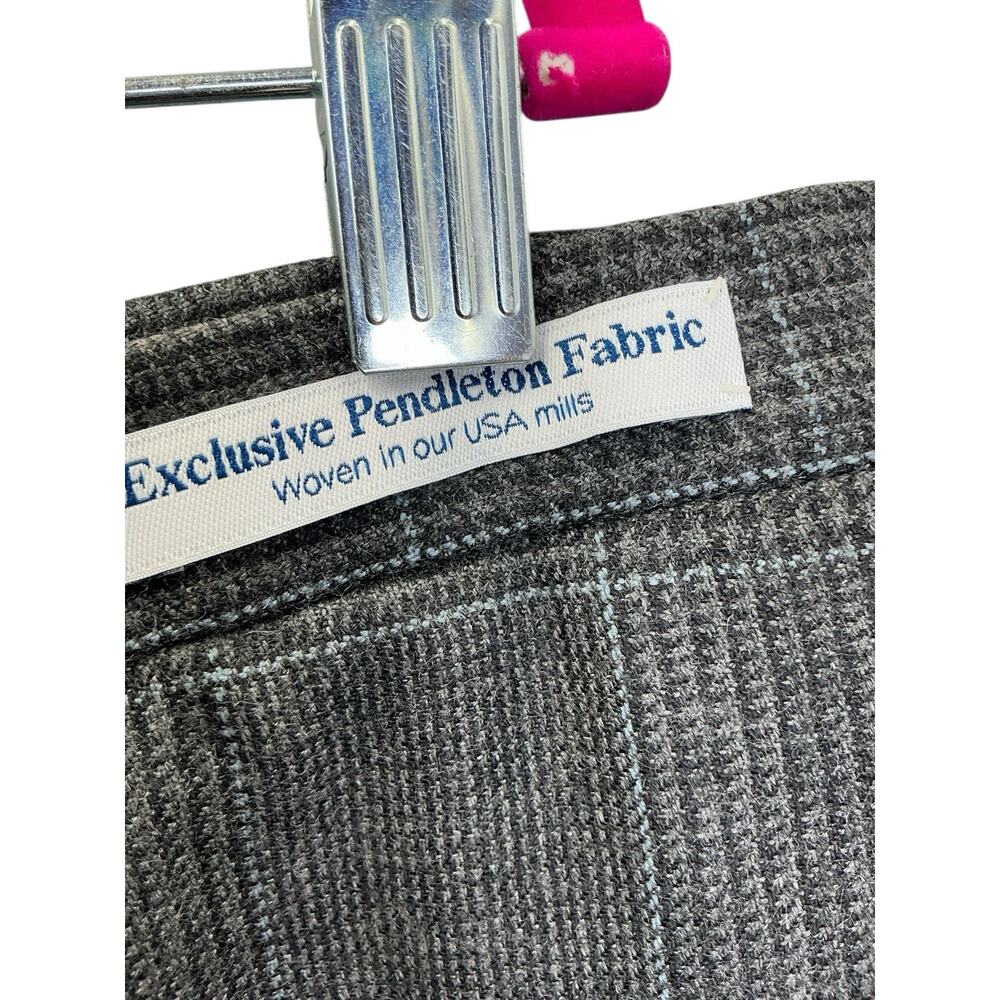 Pendleton 100% Virgin Wool Suit Pants Blazer USA Sz. Blazer 8 Pants-6 X31 Gray - Picture 6 of 16